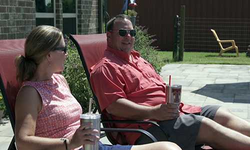 Happy New Pool Owner Couple