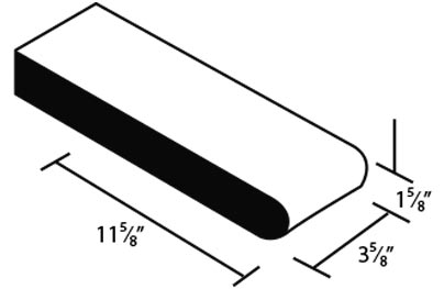 Traditional Bullnose-1-58 Clay Coping