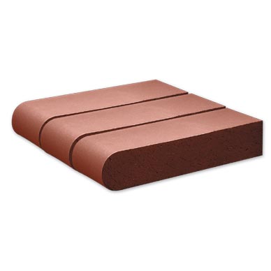 200 Plantation Red Clay Coping, NPT Handcrafted Stone Clay Coping