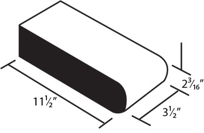 Traditional Bullnose 12 Clay Coping