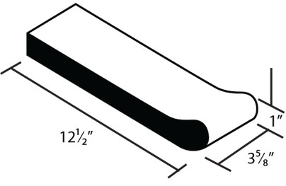 Safety Grip Bullnose 12 Clay Coping