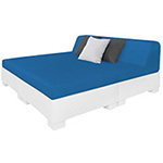 Affinity Square Sunbed with Backrest