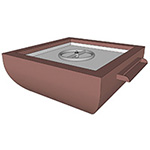 Avalon Fire & Copper Water Bowl, NPT Outdoor Elements