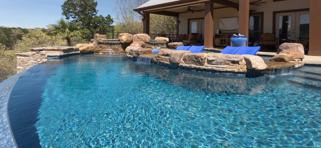 QuartzScapes Reflections Midnight Blue pool finish