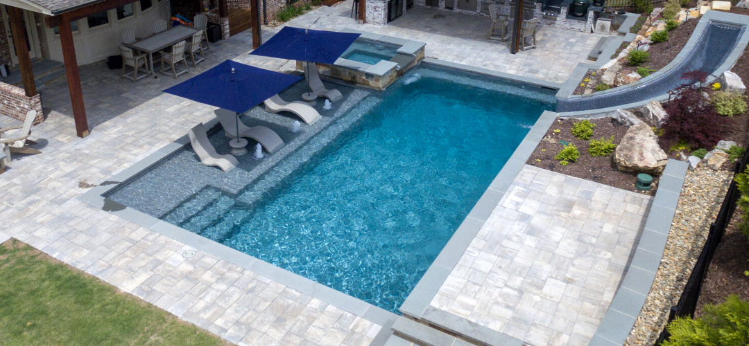 StoneScapes Touch of Glass Tropics Blue Pool Finish