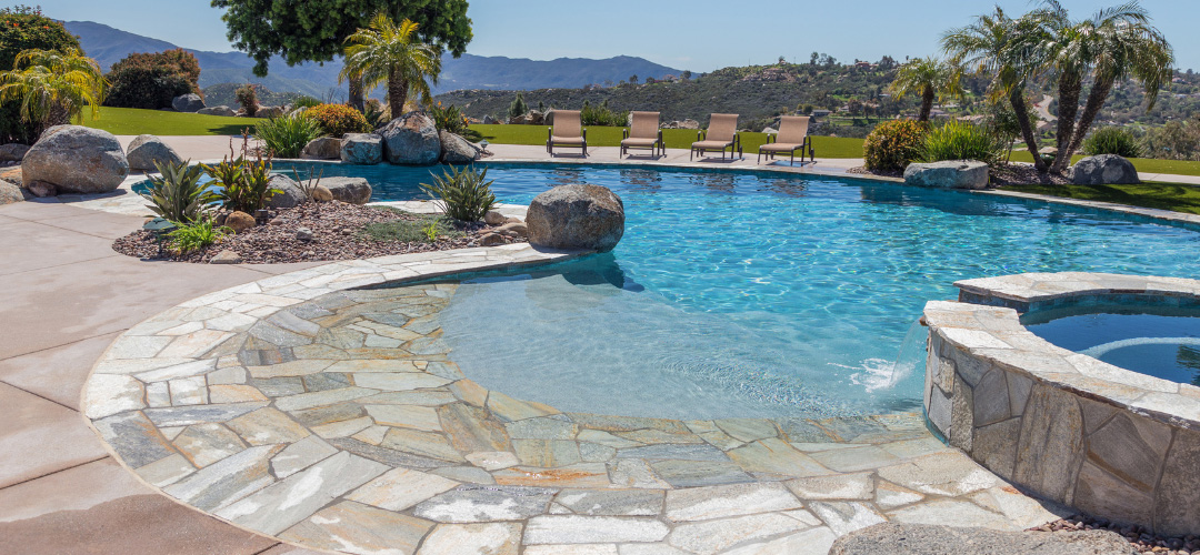 StoneScapes Mini Pebble Aqua Blue Pool Finish