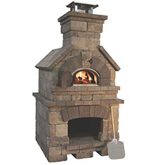 Outdoor Stone Fireplaces Light Up the Night