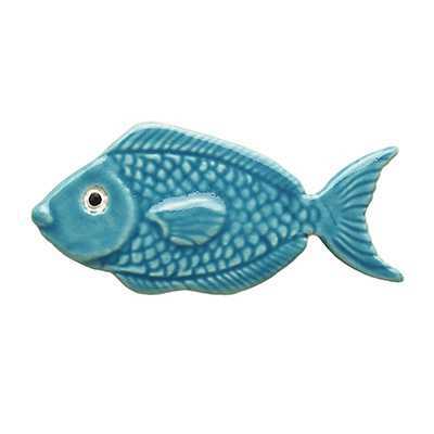 Ceramic Mosaic Light Blue Reef Fish 4 inch | 101LB Ceramic Mosaics