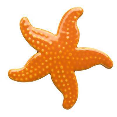 Starfish Orange Swimming Pool Mosaics| 102OR Ceramic Mosaics