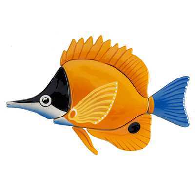 Longnose Butterflyfish Ceramic Mosaic | LB58 Ceramic Mosaics