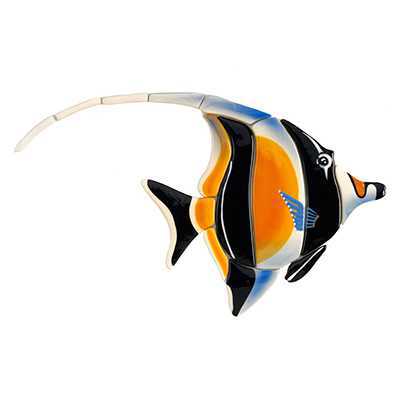 Ceramic Mosaic Moorish Idol Fish | M55 Ceramic Mosaics