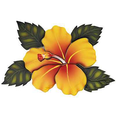 Ceramic Mosaic Single Hibiscus Yellow Flower | SHF7Y Ceramic Mosaics