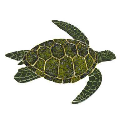 Turtle Sideview Ceramic Mosaic | T49-18 Ceramic Mosaic