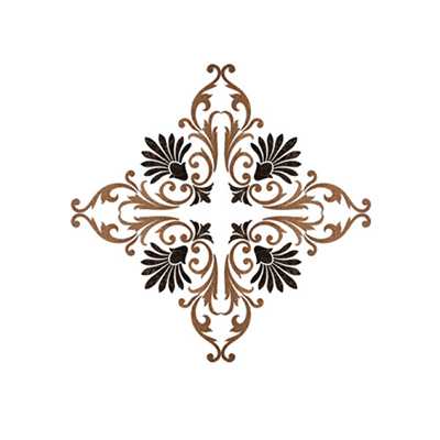 Baroque Scroll 4 Contemporary Mosaic Tile | NPT Tiles