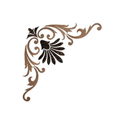 Baroque Scroll CS-BC1-42 Corner Contemporary Mosaic Tile | NPT Tiles
