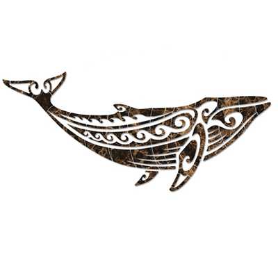 Tribal Humpback Whale CM-THW1-75EM Contemporary Mosaic Tile | NPT Tiles, 
