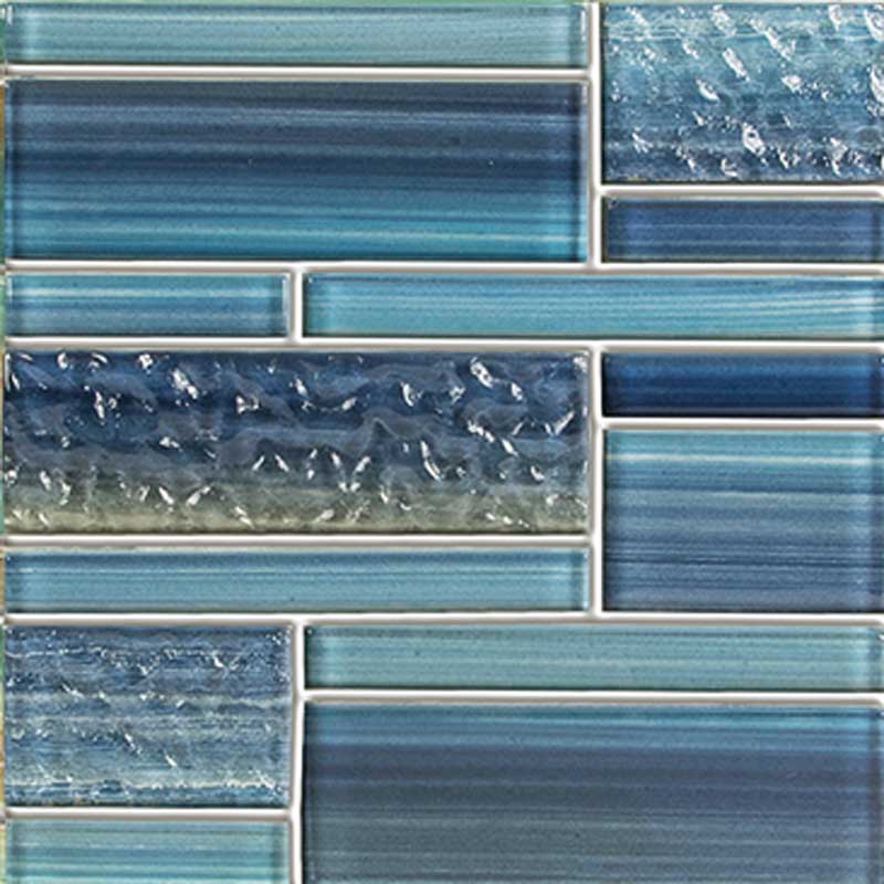 Bamboo, Cloud Blue - Mosaic Pattern | NPT Glass Pool Tile