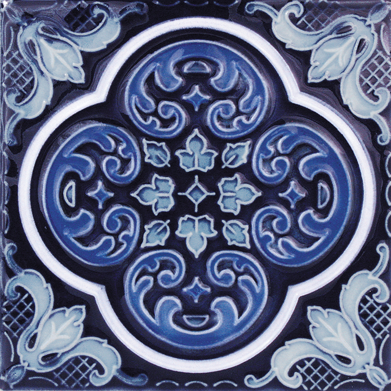 Casablanca Cobalt Ocean Deco 6" x 6" | NPT Dark Blue Tile