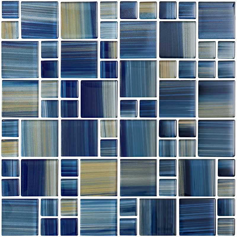 Escapade Aqua Mosaic Mosaic Pattern | NPT Escapade Dark Blue Tile