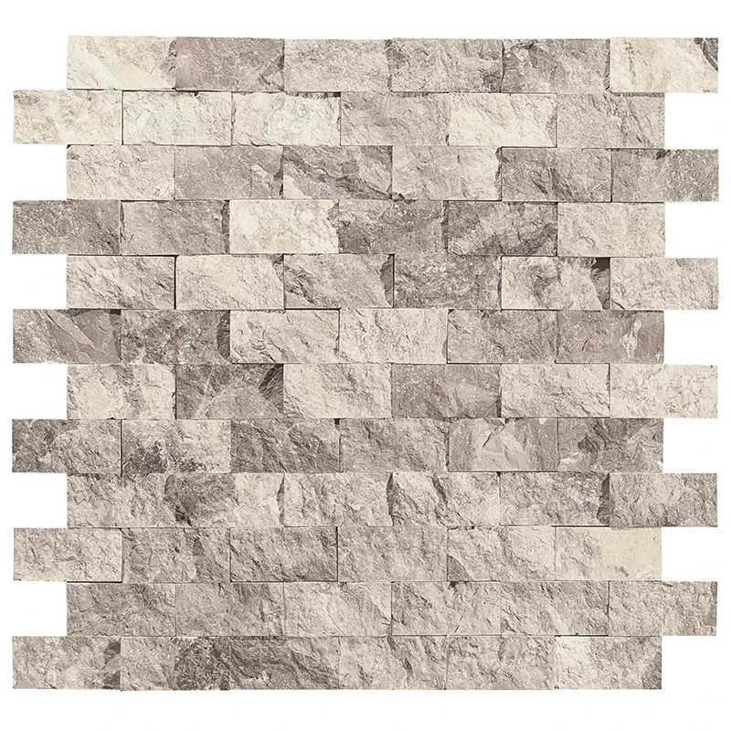 Marble Split Face, Atlantic Gray - 1" x 2" | NPT Stone Look Pool Tile
