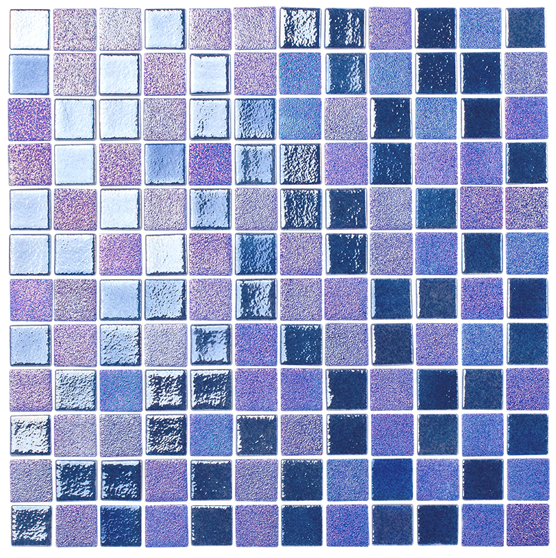 Opal Azure Blue 1" x 1" | NPT Opal Dark Blue & Purple Tile