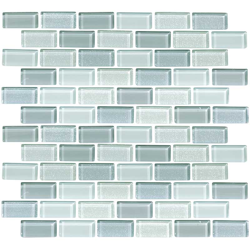 Orion Iceberg 1" x 2" | NPT Orion Clear Glass Tile