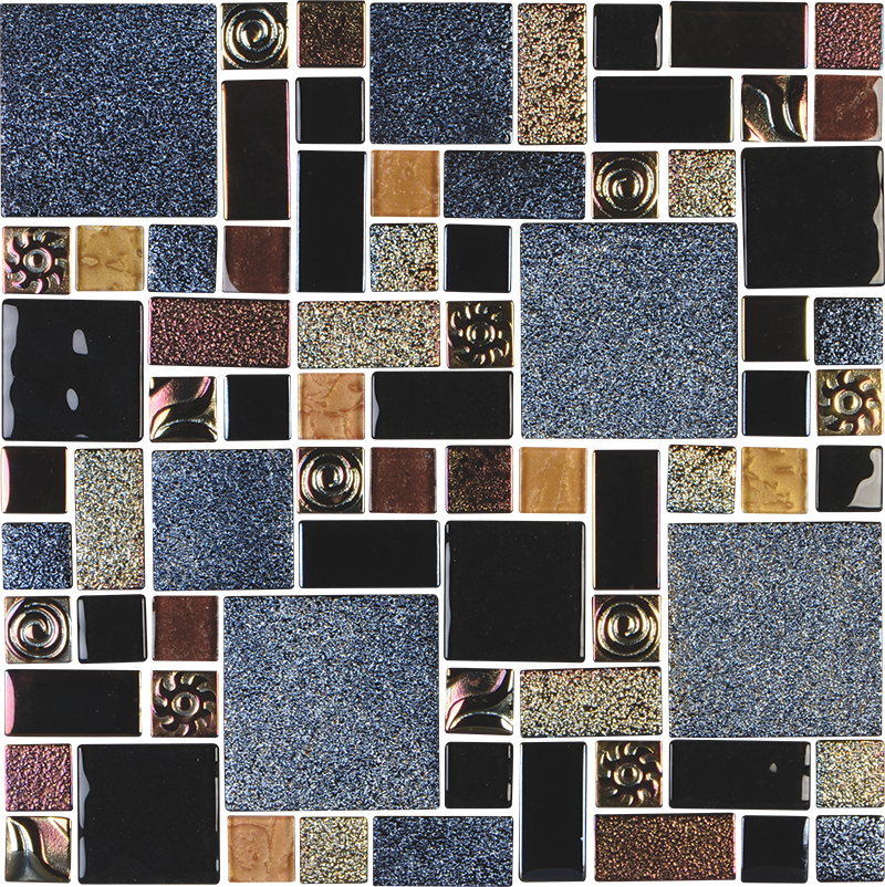 Soleil Anubis Gold Mosaic Pattern | NPT Soleil Mosaic Pool Tile