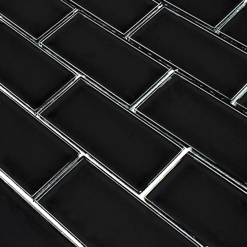 Subway, Black - 2" x 4" | NPT Glass Pool Tile