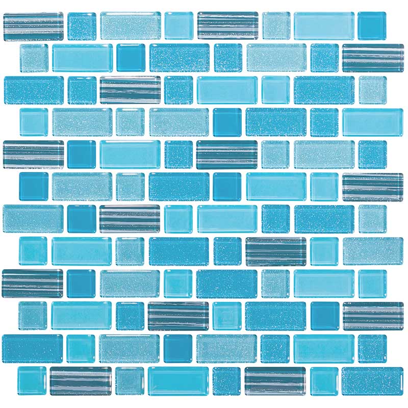 Twill, Caribbean - Mosaic Pattern | NPT Glass Pool Tile