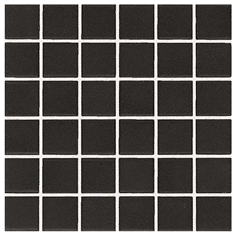 Unglazed Raven Black 1" x 1" | NPT Unglazed Black Pool Tile